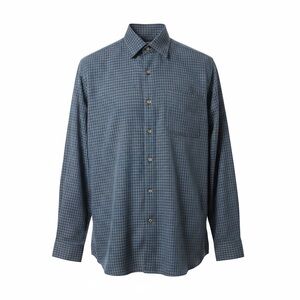 George Men’s Plaid Button Down Long Sleeve Shirt Blue Checkered Small